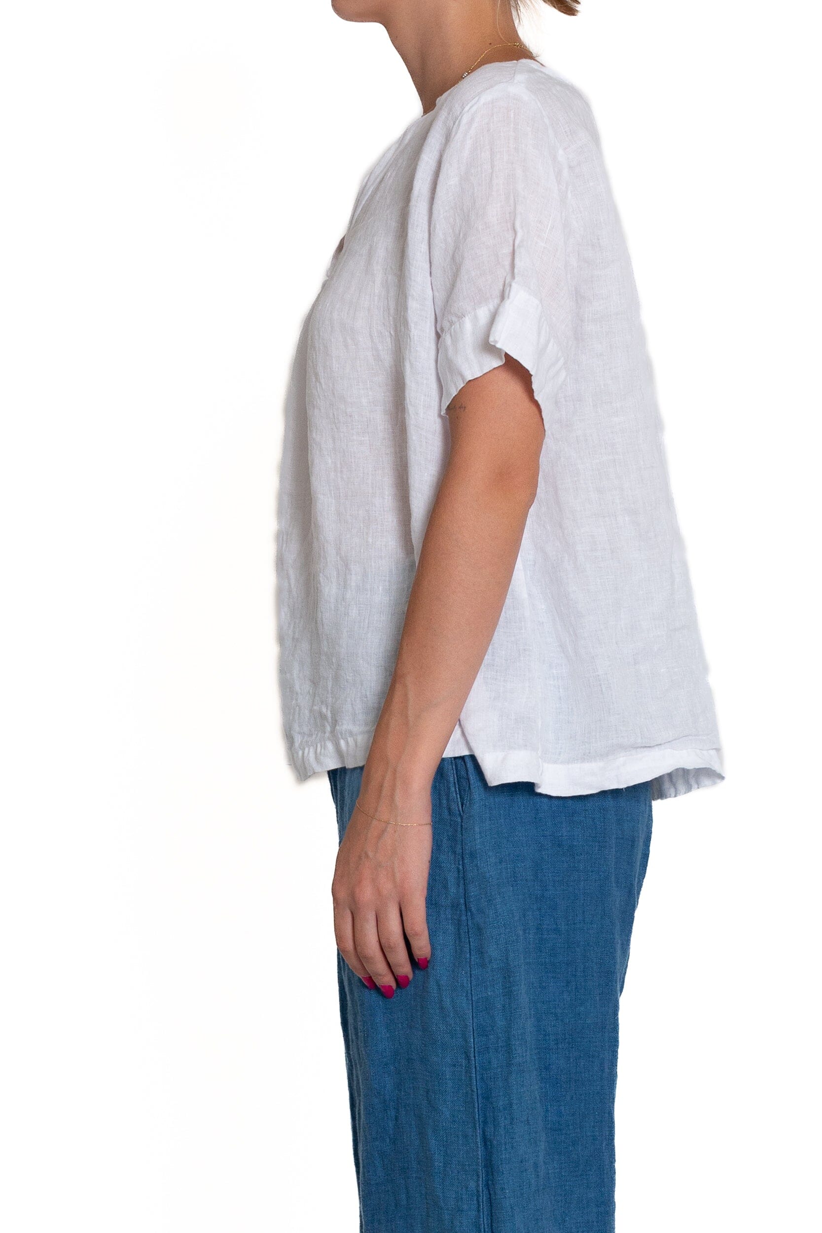 Leni - Linen S10 - White Linen Tops CP Shades