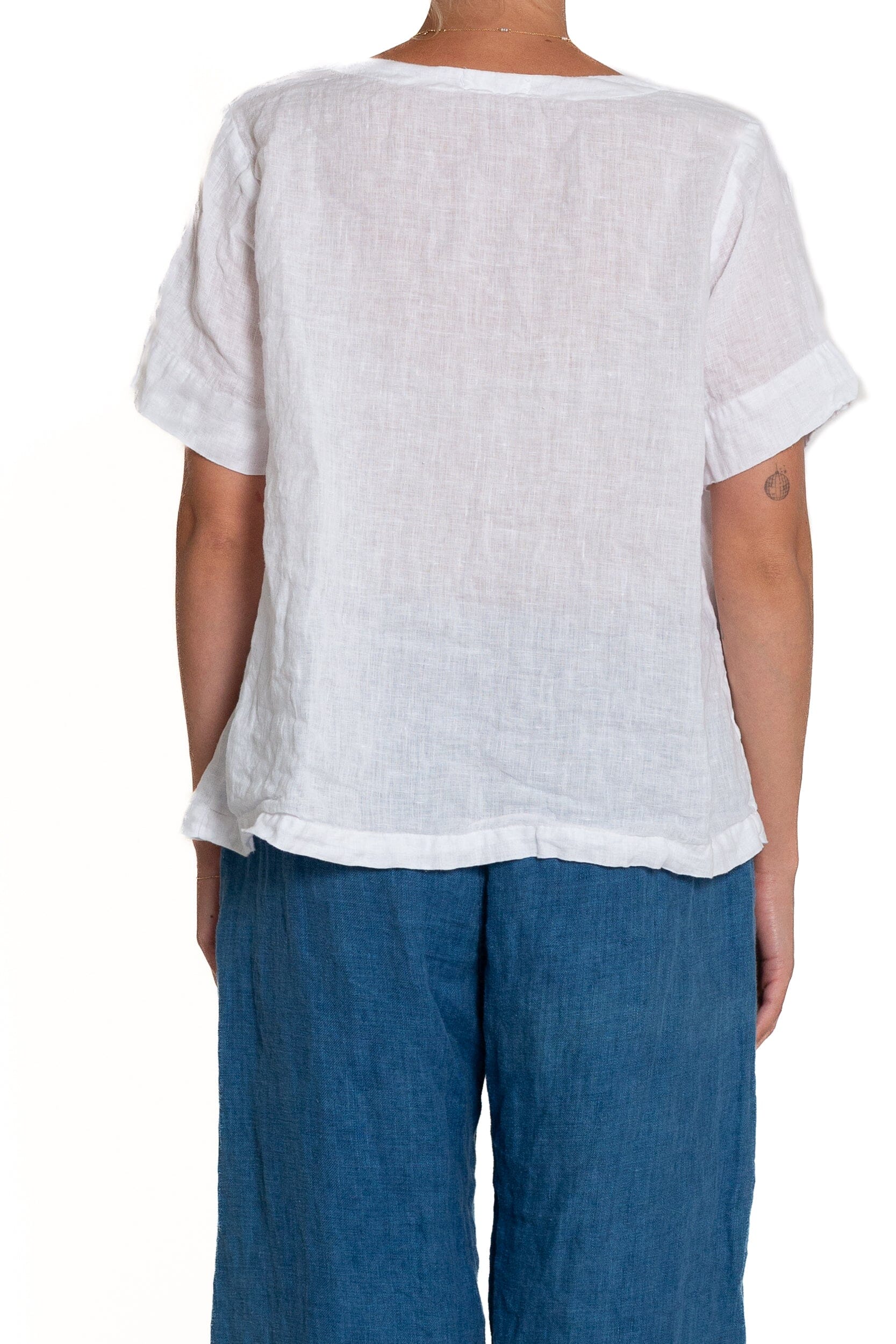 Leni - Linen S10 - White Linen Tops CP Shades