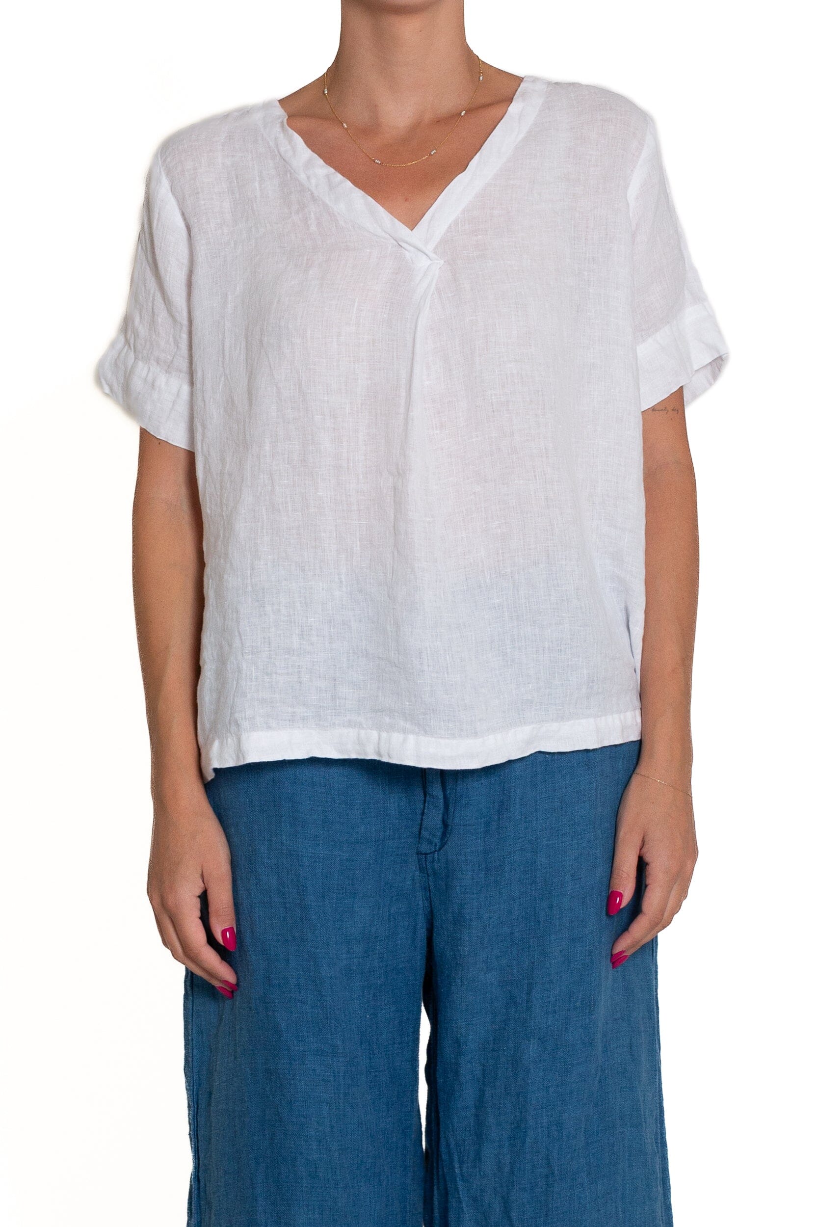 Leni - Linen S10 - White Linen Tops CP Shades