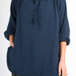 Petra - Double Cotton Gauze A20 - 034 CP Shades navy 034