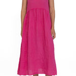 Adele - Linen S50 - Linen Dresses CP Shades bougainvillea