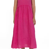 Adele - Linen S50 - Linen Dresses CP Shades bougainvillea