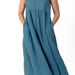 Adele - Linen S50 - Linen Dresses CP Shades lagoon