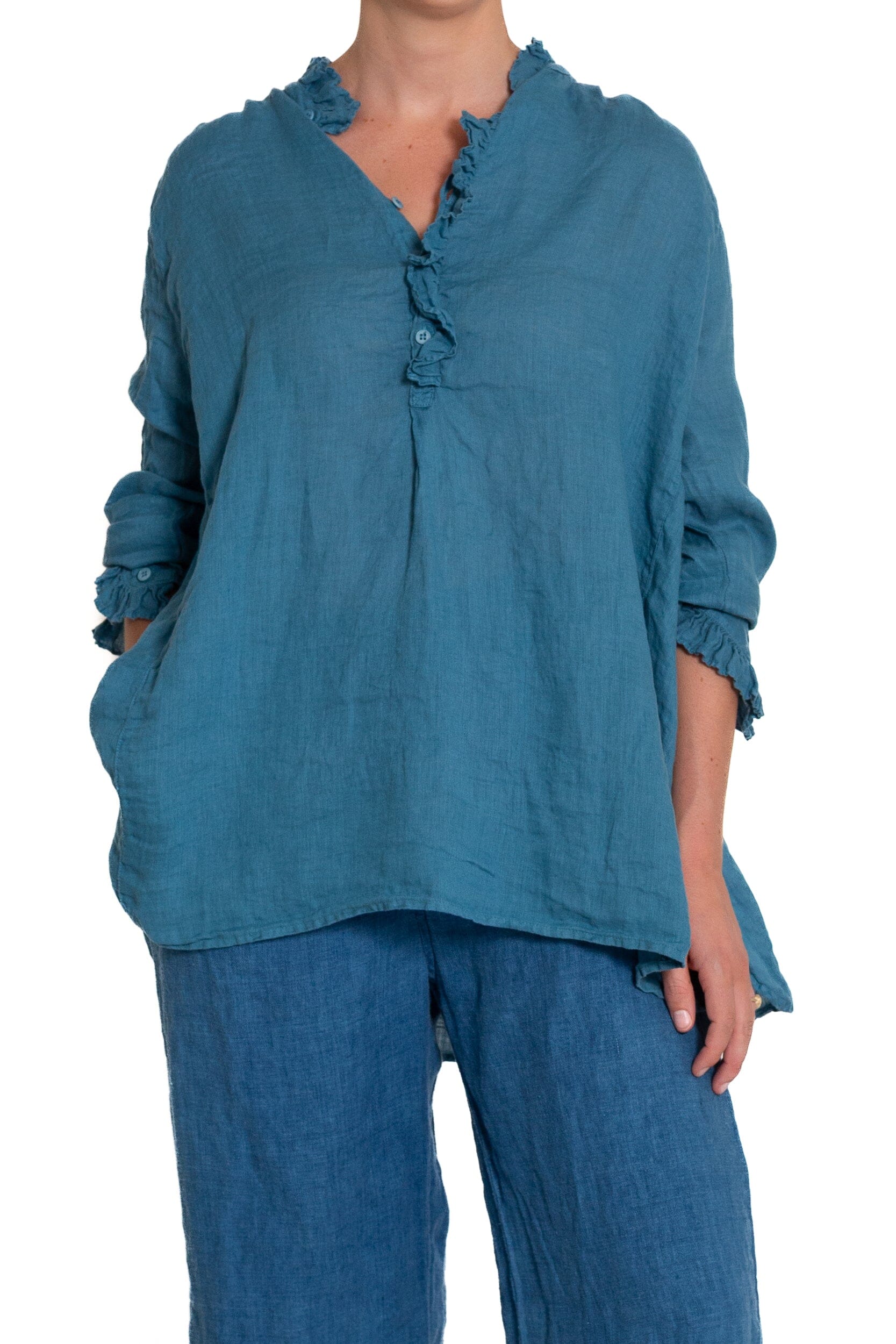 Amber - Linen S10 - Linen Tops CP Shades lagoon