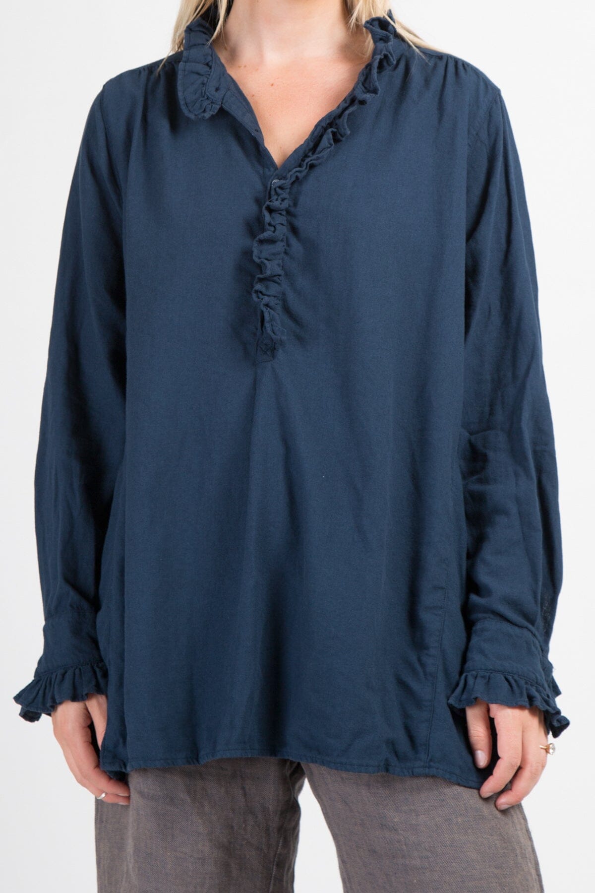 Amber - Textured Cotton A2 - Cottons CP Shades navy 4269