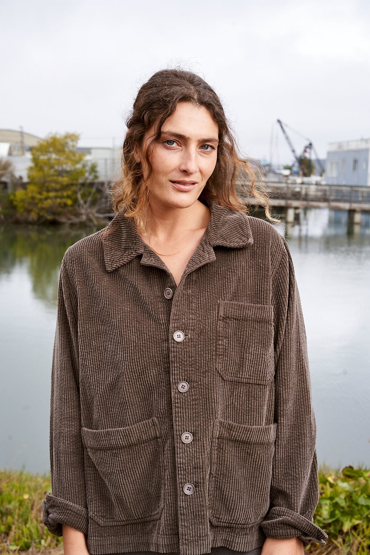 Ava Jacket - Wide Wale Corduroy A40 - Wide Wale Cord CP Shades oliveto 123