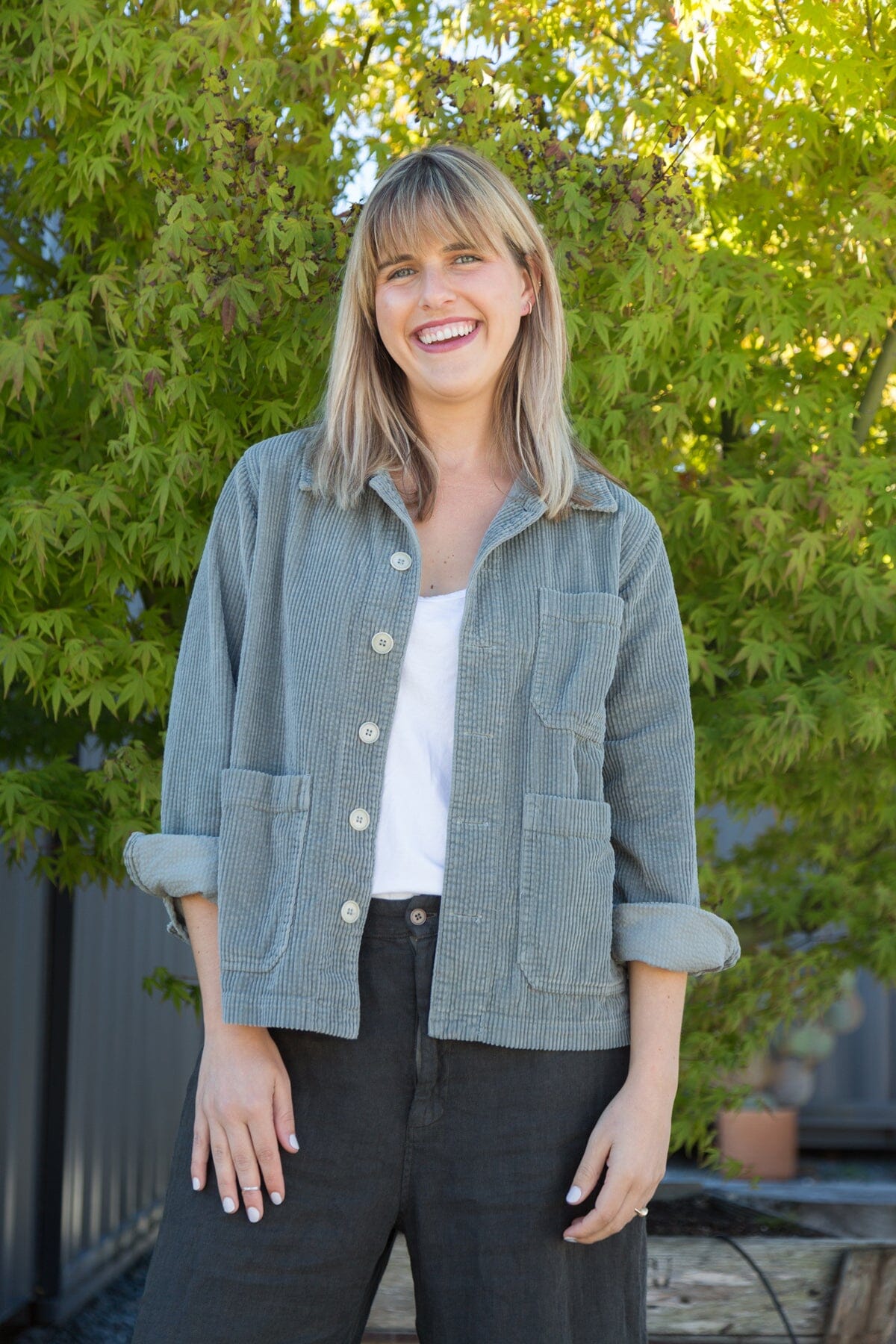 Ava Jacket - Wide Wale Corduroy A40 - Wide Wale Cord CP Shades pebble 123