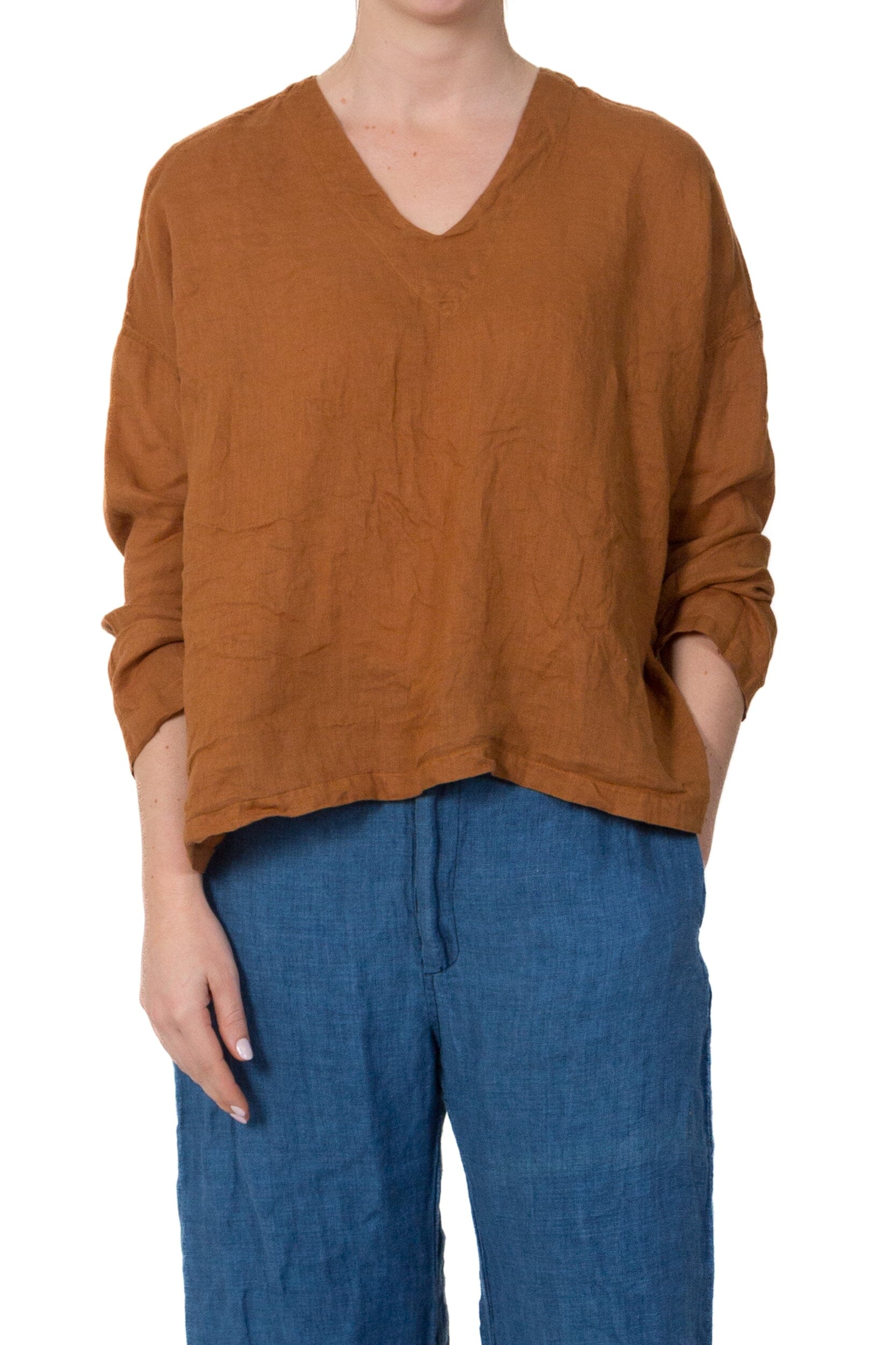 Carly - Linen S10 - Linen Tops CP Shades cinnamon