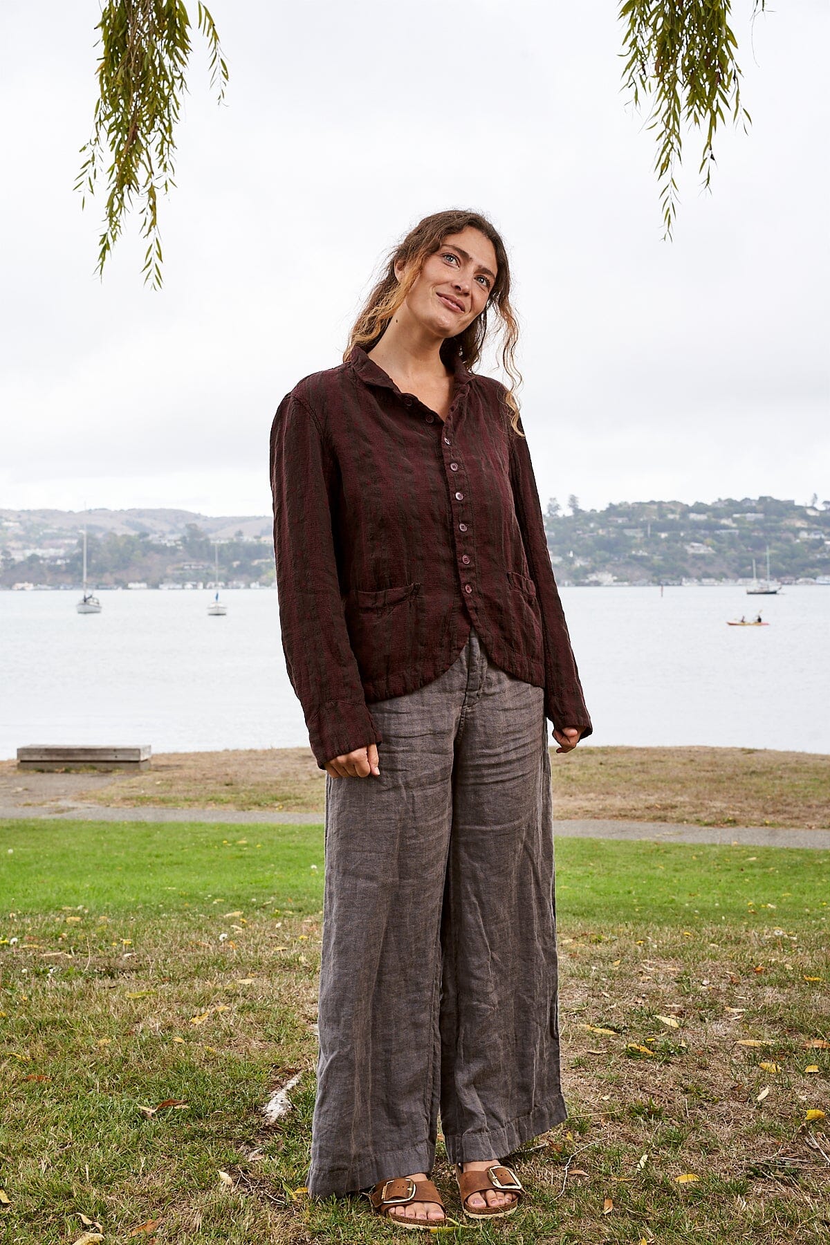 Dree Jacket - Linen Jacquard A50 - Linen Jacquard CP Shades 