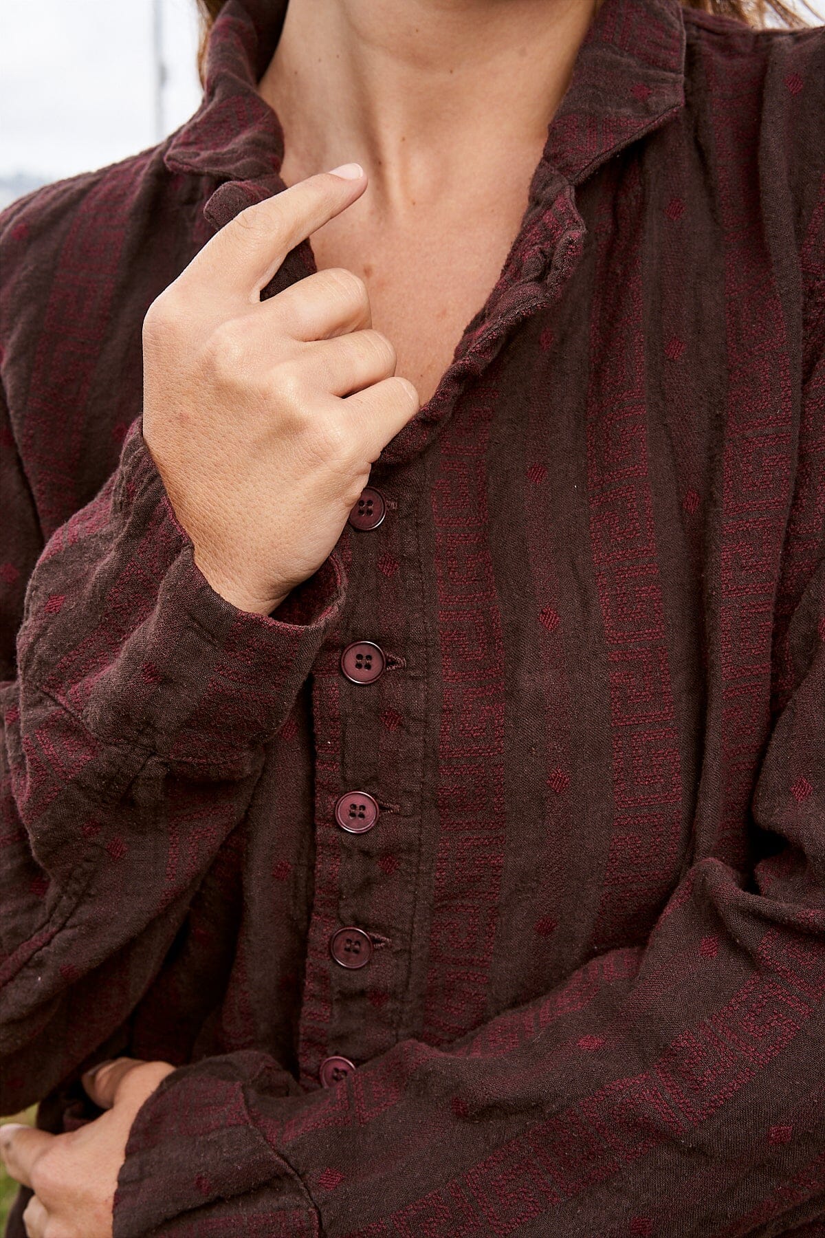 Dree Jacket - Linen Jacquard A50 - Linen Jacquard CP Shades 