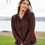 Dree Jacket - Linen Jacquard A50 - Linen Jacquard CP Shades chocolate 857
