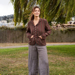 Dree Jacket - Linen Jacquard A50 - Linen Jacquard CP Shades 