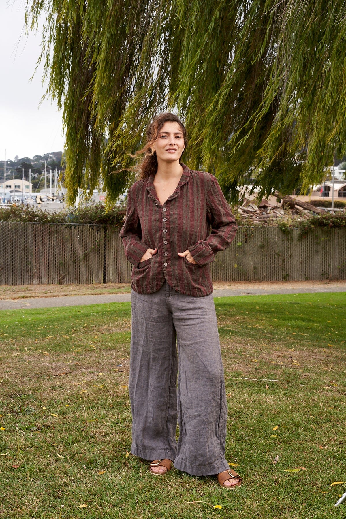 Dree Jacket - Linen Jacquard A50 - Linen Jacquard CP Shades 