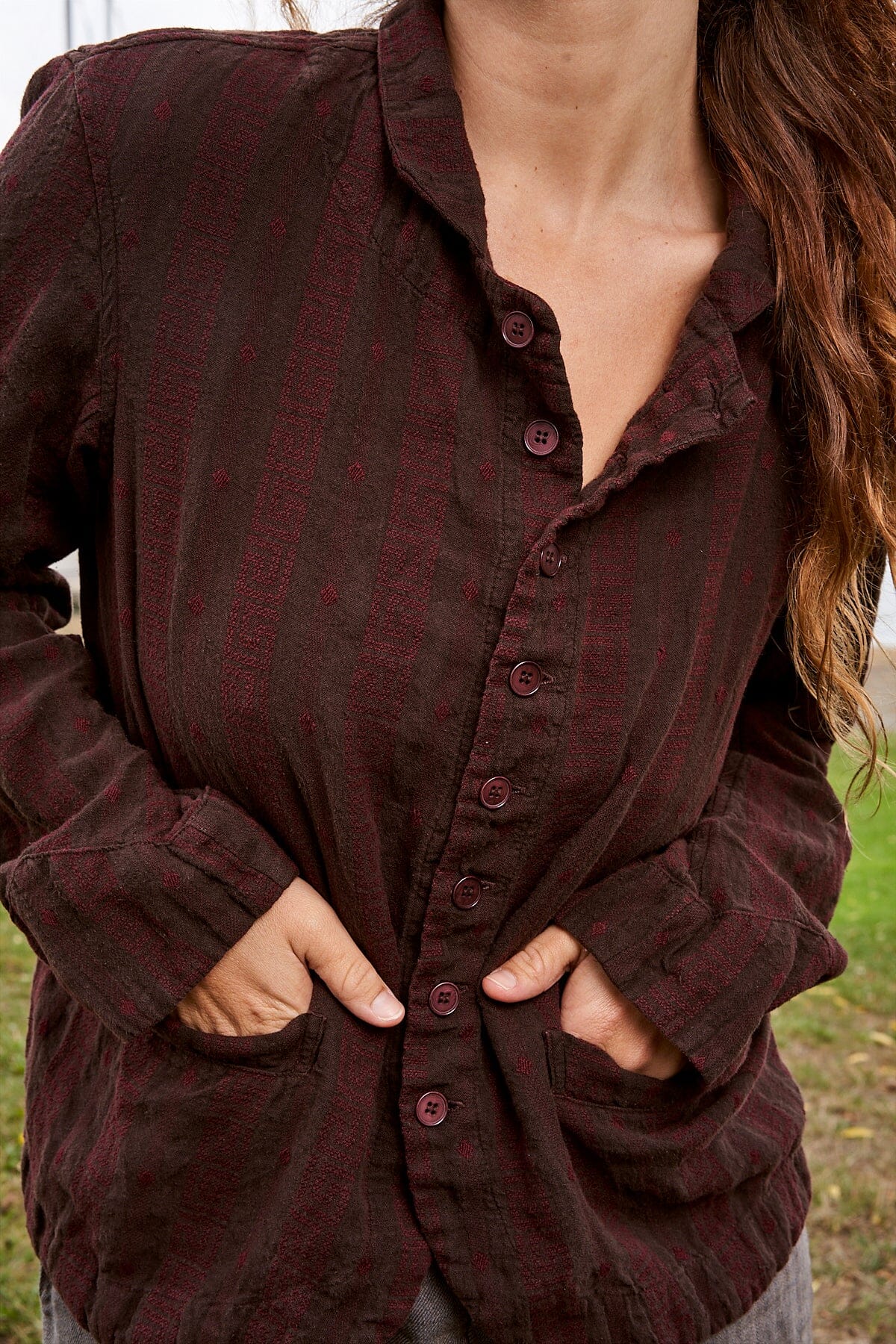 Dree Jacket - Linen Jacquard A50 - Linen Jacquard CP Shades 