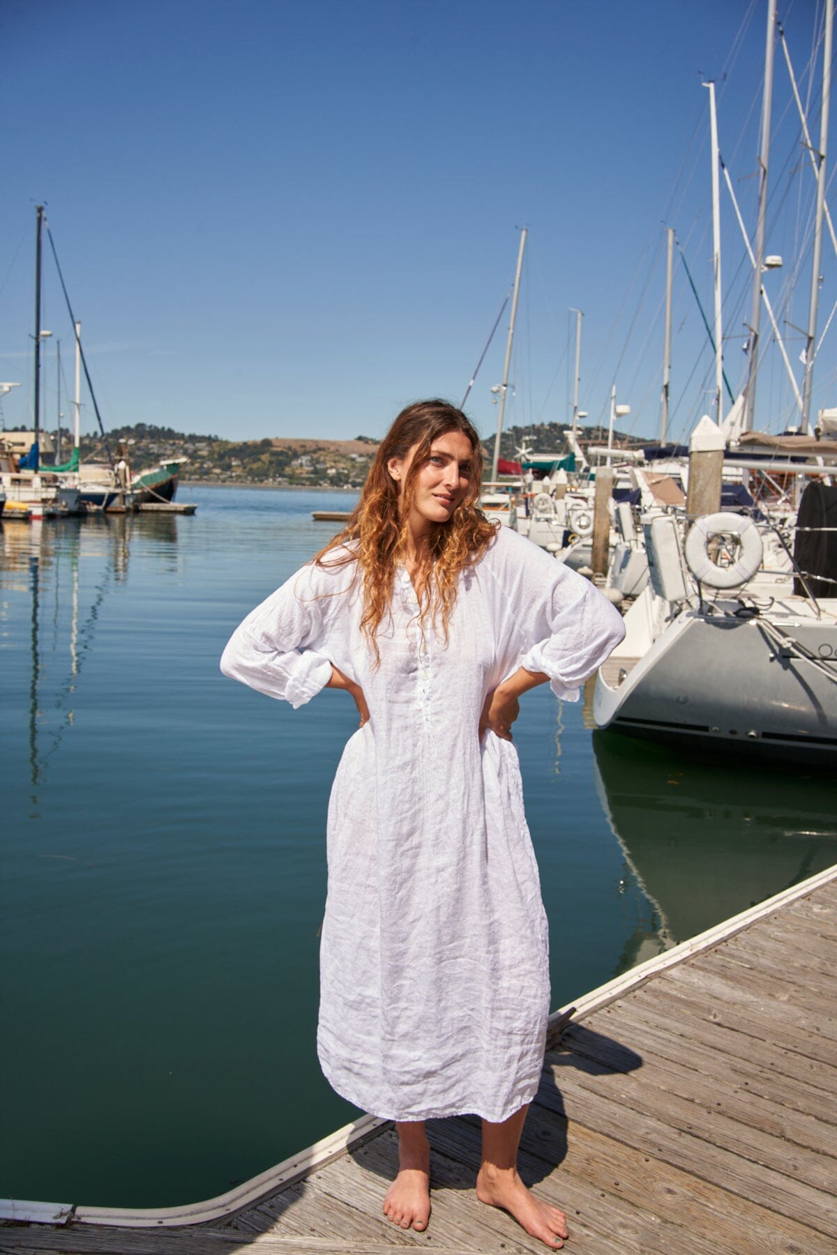 Gianna - Linen S50 - Linen Dresses CP Shades white