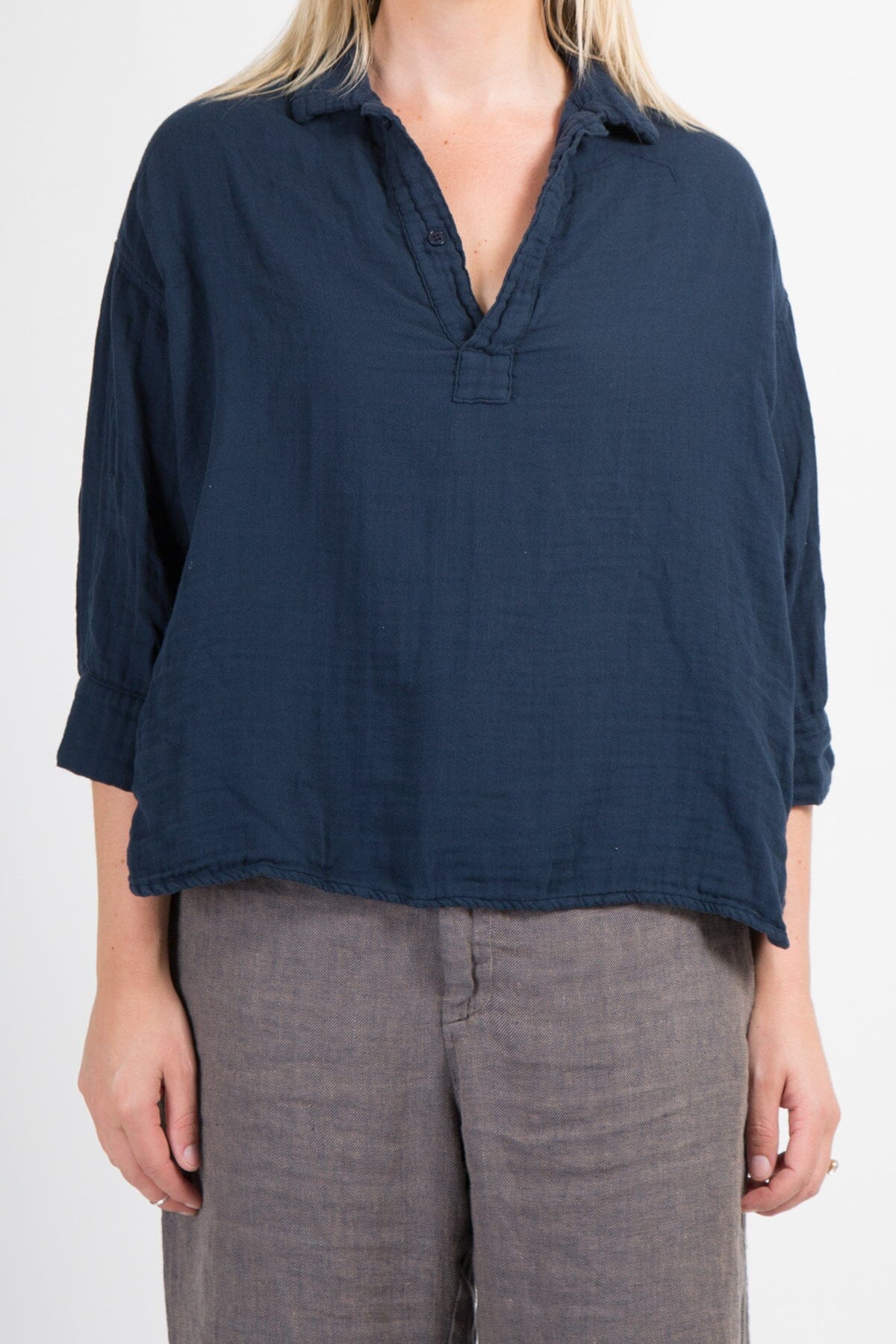 Gigi - Double Cotton Gauze A2 - Cottons CP Shades navy 034
