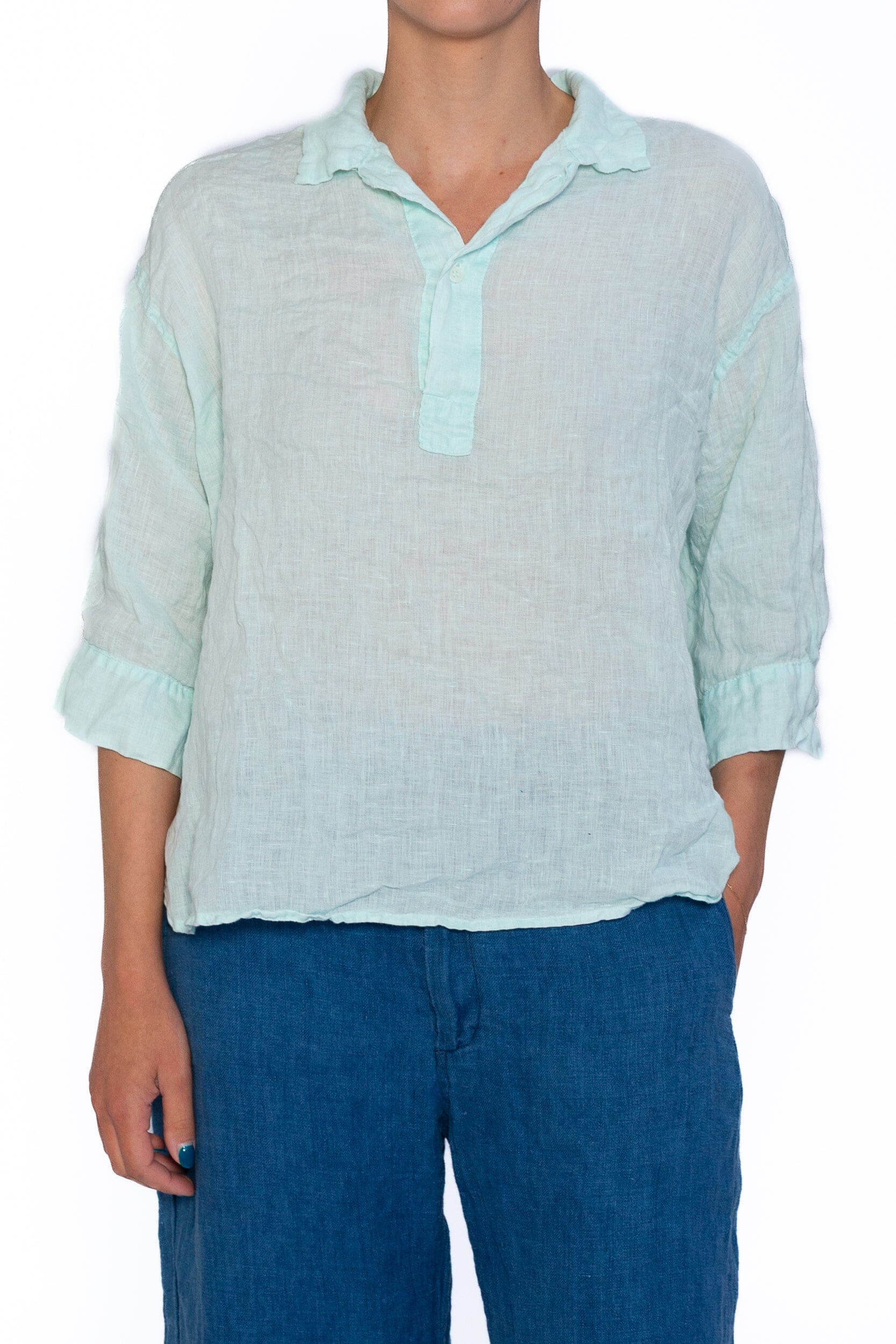 Gigi - Linen S10 - Linen Tops CP Shades aqua