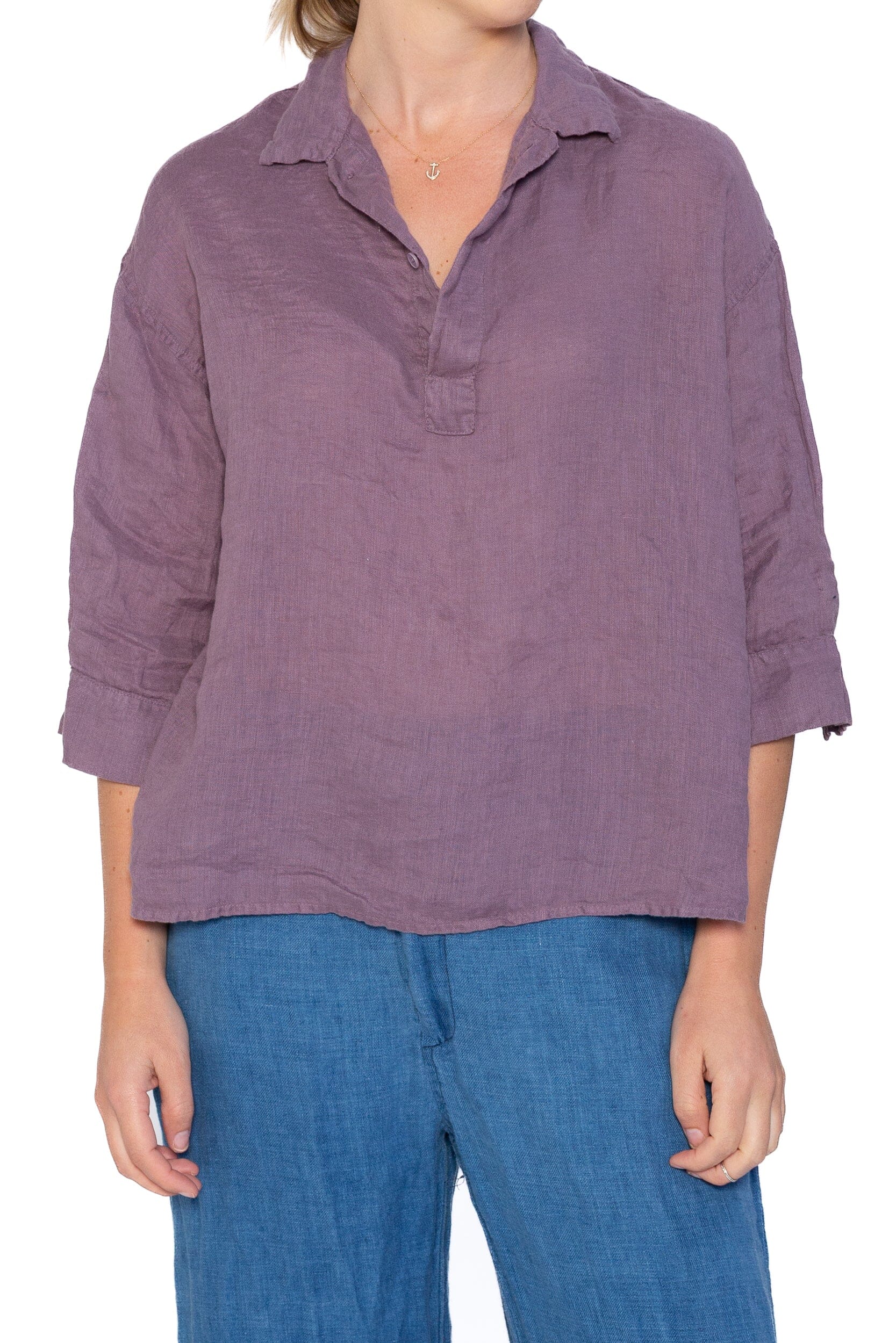 Gigi - Linen S10 - Linen Tops CP Shades puce