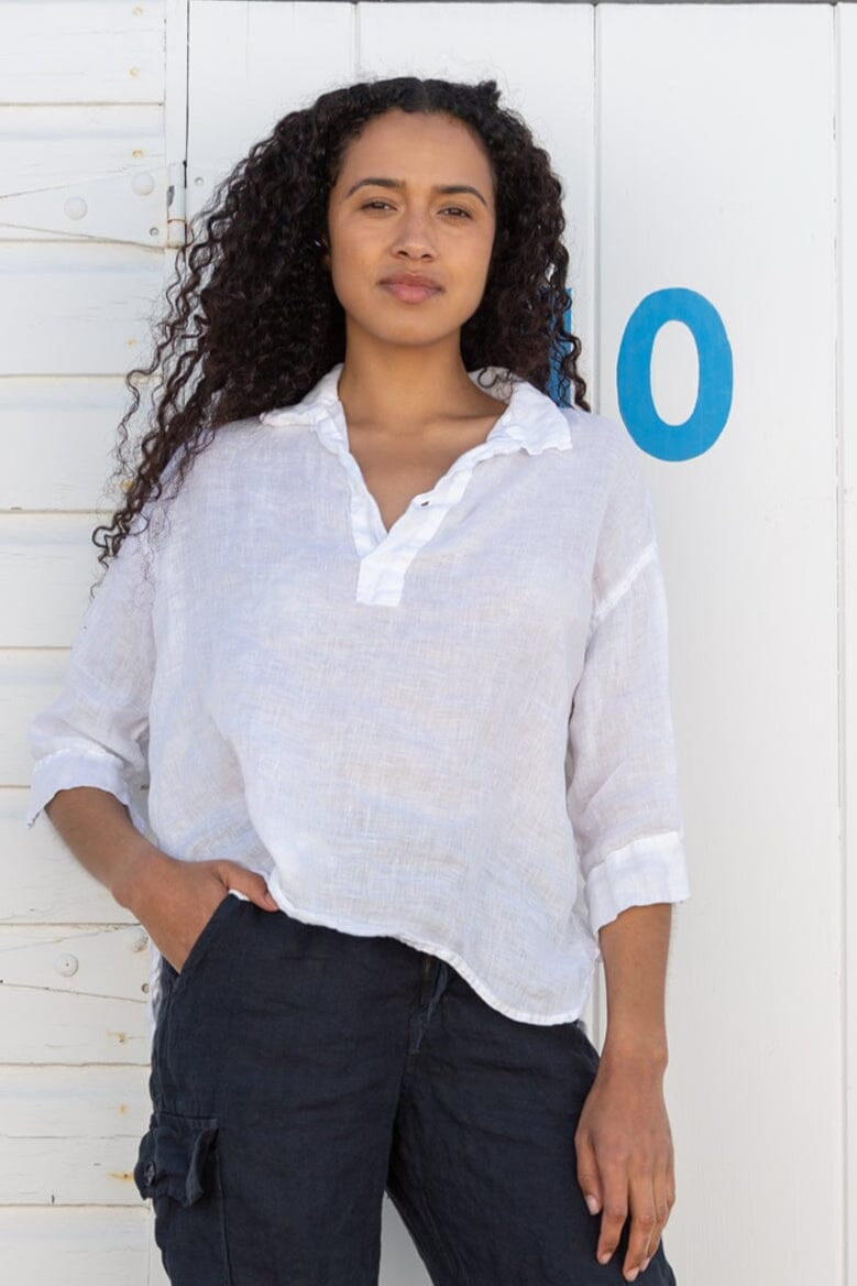 Gigi - Linen S10 - White Linen Tops CP Shades white