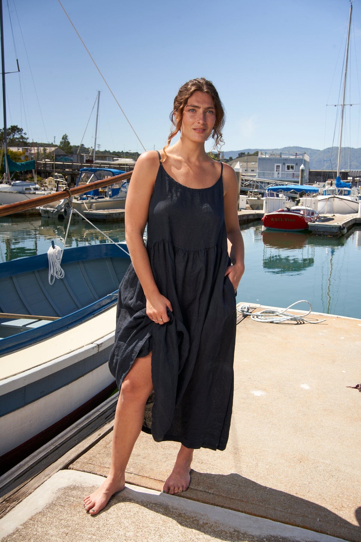 Hazel - Linen S50 - Linen Dresses CP Shades ink