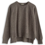 Hi-Lo Crewneck Wool Sweater - Fall 24 A80 - Fall Cashmere CP Shades 52327