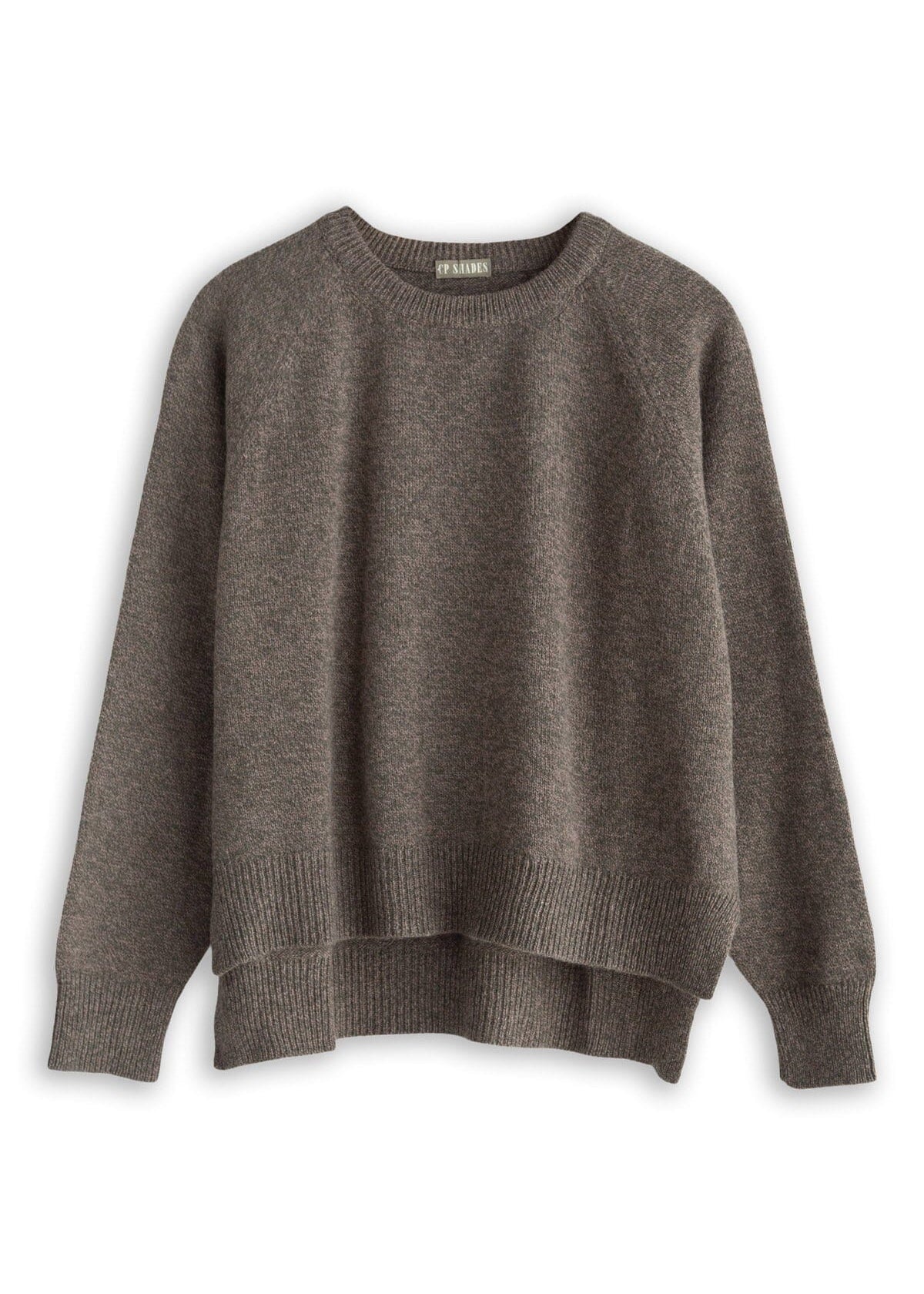 Hi-Lo Crewneck Wool Sweater - Fall 24 A80 - Fall Cashmere CP Shades 52327