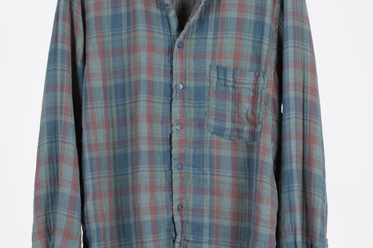 Jack Men's Shirt - Double Cotton Gauze Plaid A99 - Plaid Sale CP Shades bluegreen 129