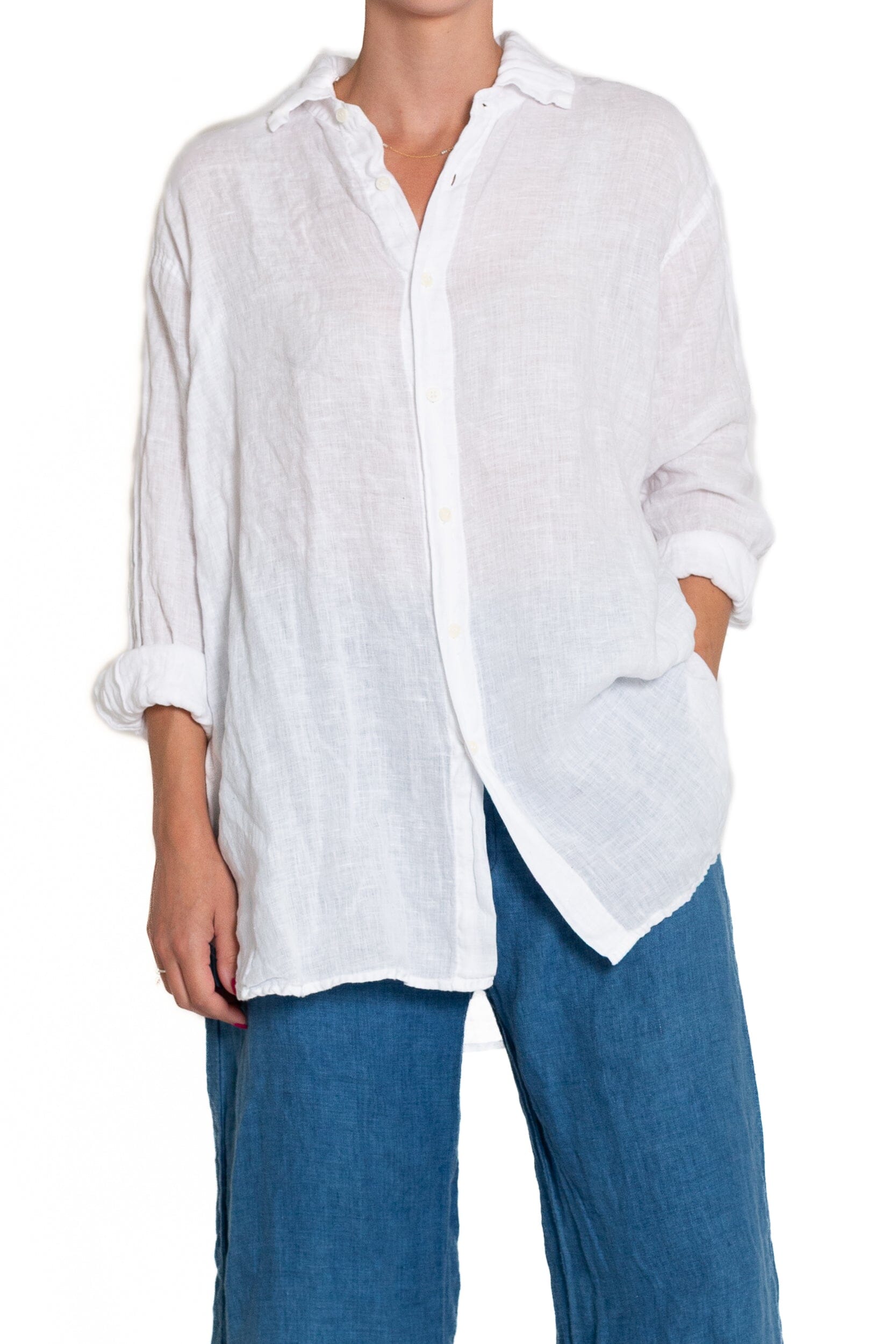 Jane - Linen S10 - White Linen Tops CP Shades 