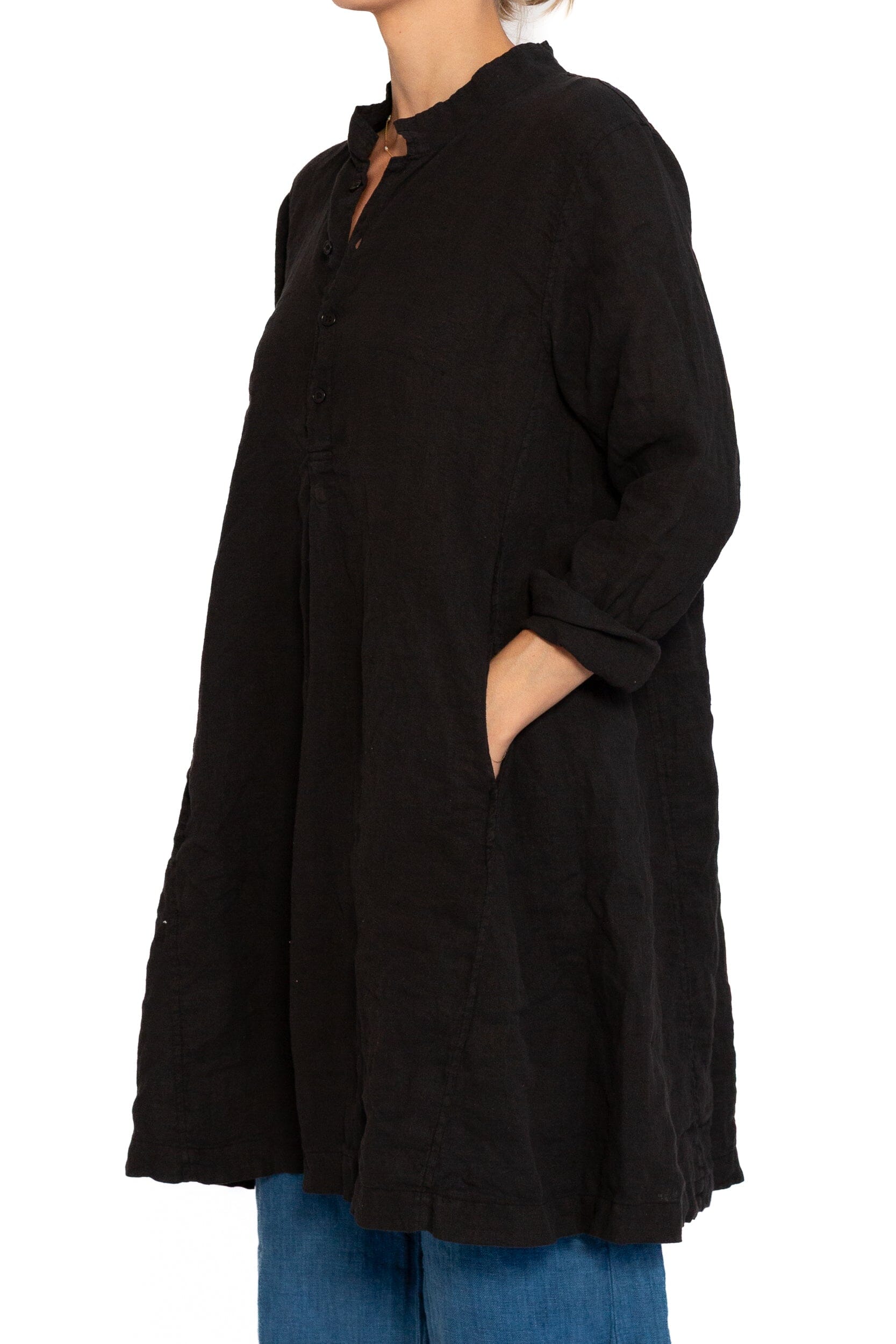Jasmine - Linen S10 - Linen Tops CP Shades black