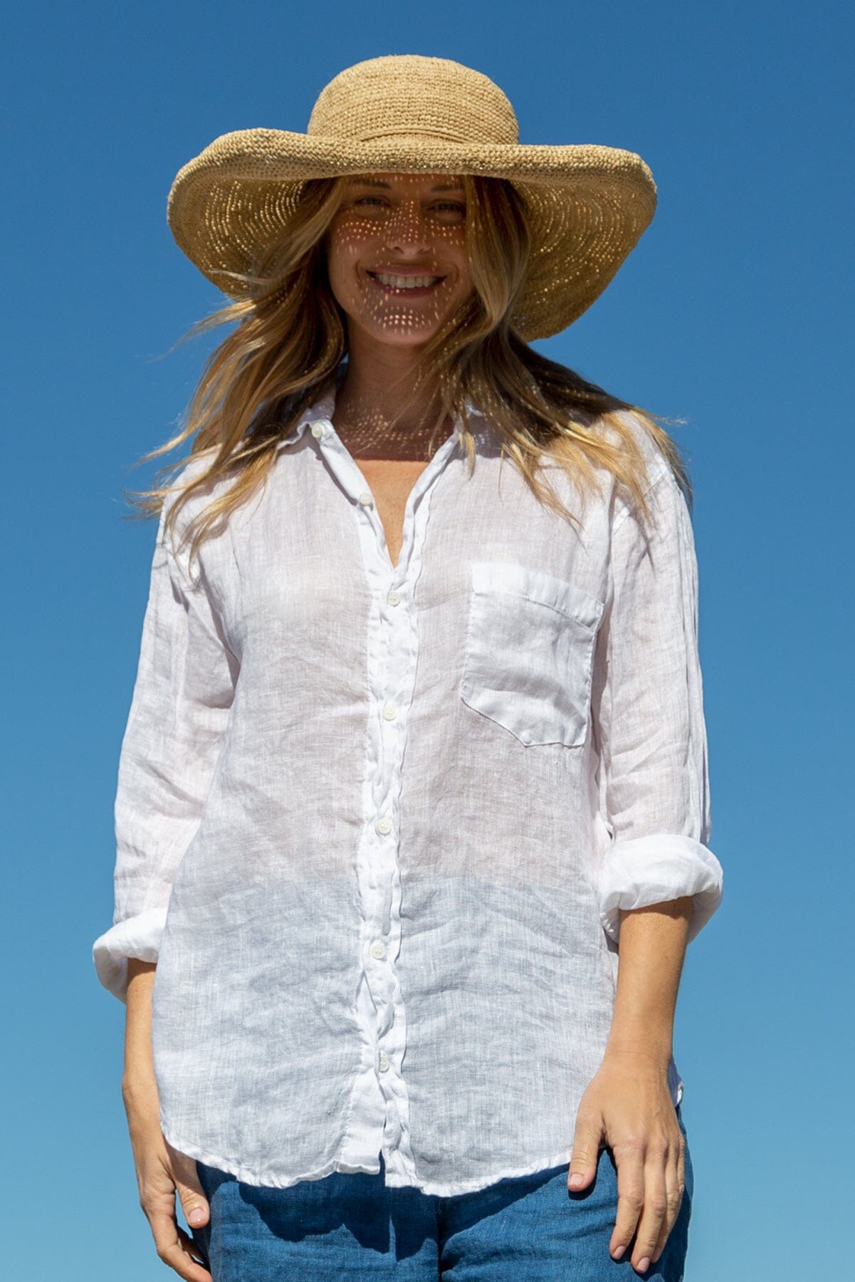 Joss - Linen S10 - White Linen Tops CP Shades white