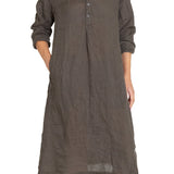 Juliana - Linen S50 - Linen Dresses CP Shades oliveto