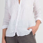 Julie - Linen S10 - White Linen Tops CP Shades 