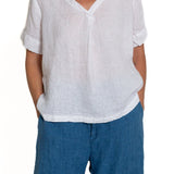 Leni - Linen S10 - White Linen Tops CP Shades 