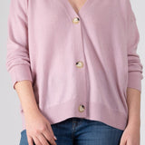 Lightweight Cardigan Sweater S30 - Spring Cashmere CP Shades mauve