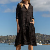 Maxi - Linen S50 - Linen Dresses CP Shades black