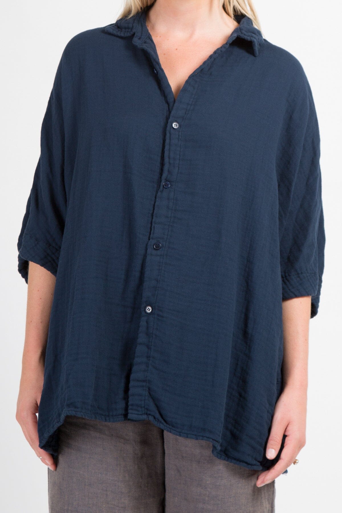 Nico - Double Cotton Gauze A2 - Cottons CP Shades navy 034
