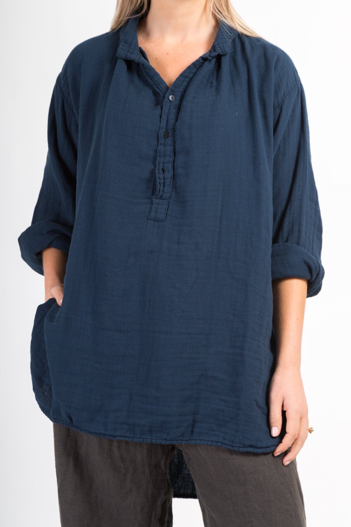 Petra - Double Cotton Gauze A20 - 034 CP Shades navy 034