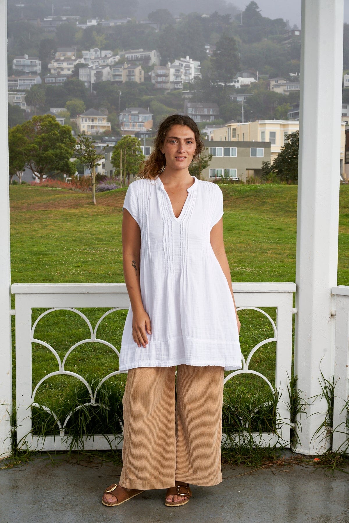 Regina Cap Sleeve - Double Cotton Gauze A2 - Cottons CP Shades 