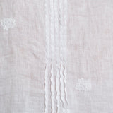 Regina Cap Sleeve - Embroidered Linen S10 - White Linen Tops CP Shades 