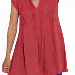 Regina Cap Sleeve S10 - Linen Tops CP Shades redwood