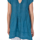 Regina Cap Sleeve S10 - Linen Tops CP Shades lagoon