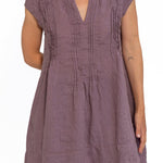 Regina Cap Sleeve S10 - Linen Tops CP Shades puce