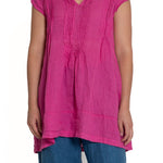 Regina Cap Sleeve S10 - Linen Tops CP Shades bougainvillea