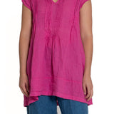 Regina Cap Sleeve S10 - Linen Tops CP Shades bougainvillea