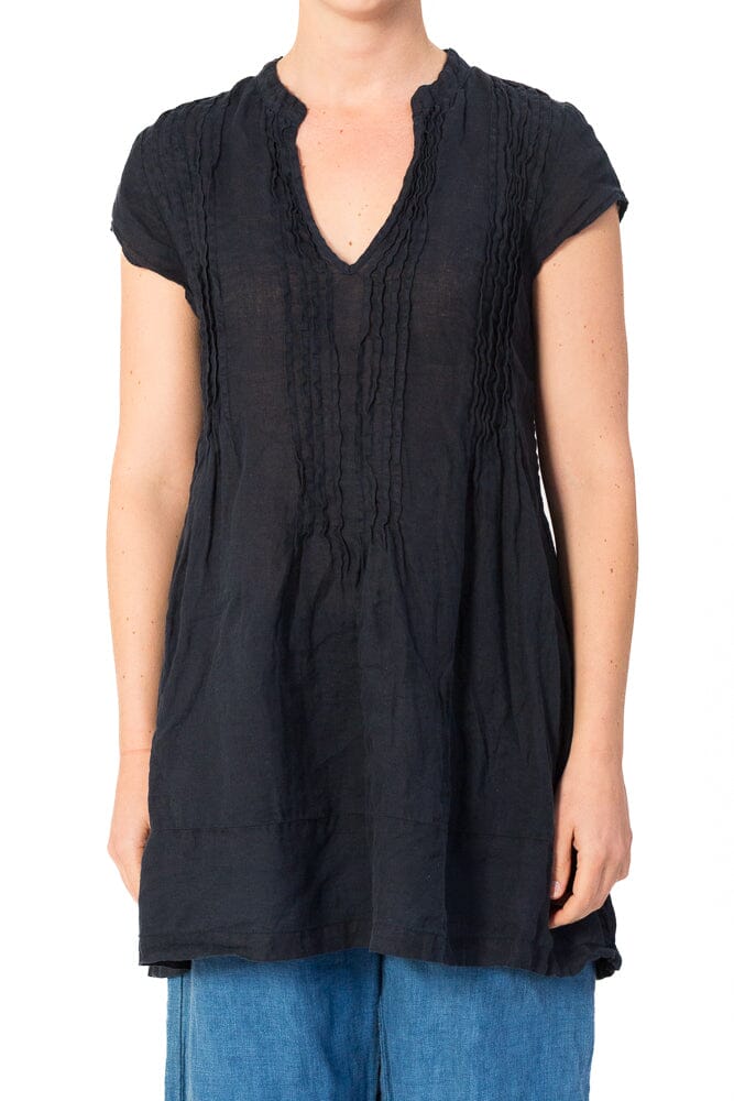 Regina Cap Sleeve S10 - Linen Tops CP Shades ink