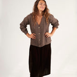 Rib Cardigan Sweater A70 - Fall Cashmere CP Shades 