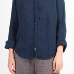 Romy - Double Cotton Gauze A2 - Cottons CP Shades navy 034