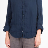 Romy - Double Cotton Gauze A2 - Cottons CP Shades navy 034