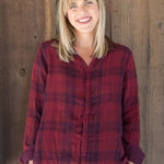 Romy - Double Cotton Gauze Plaid A2 - Cottons CP Shades mulberry 673