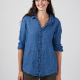 Romy - Lightweight Indigo Linen S91 - Indigo Tops CP Shades 